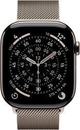 Apple Watch Series 11, 46 mm, Natural Titanium Case with Natural Milanese Loop, размер M/L